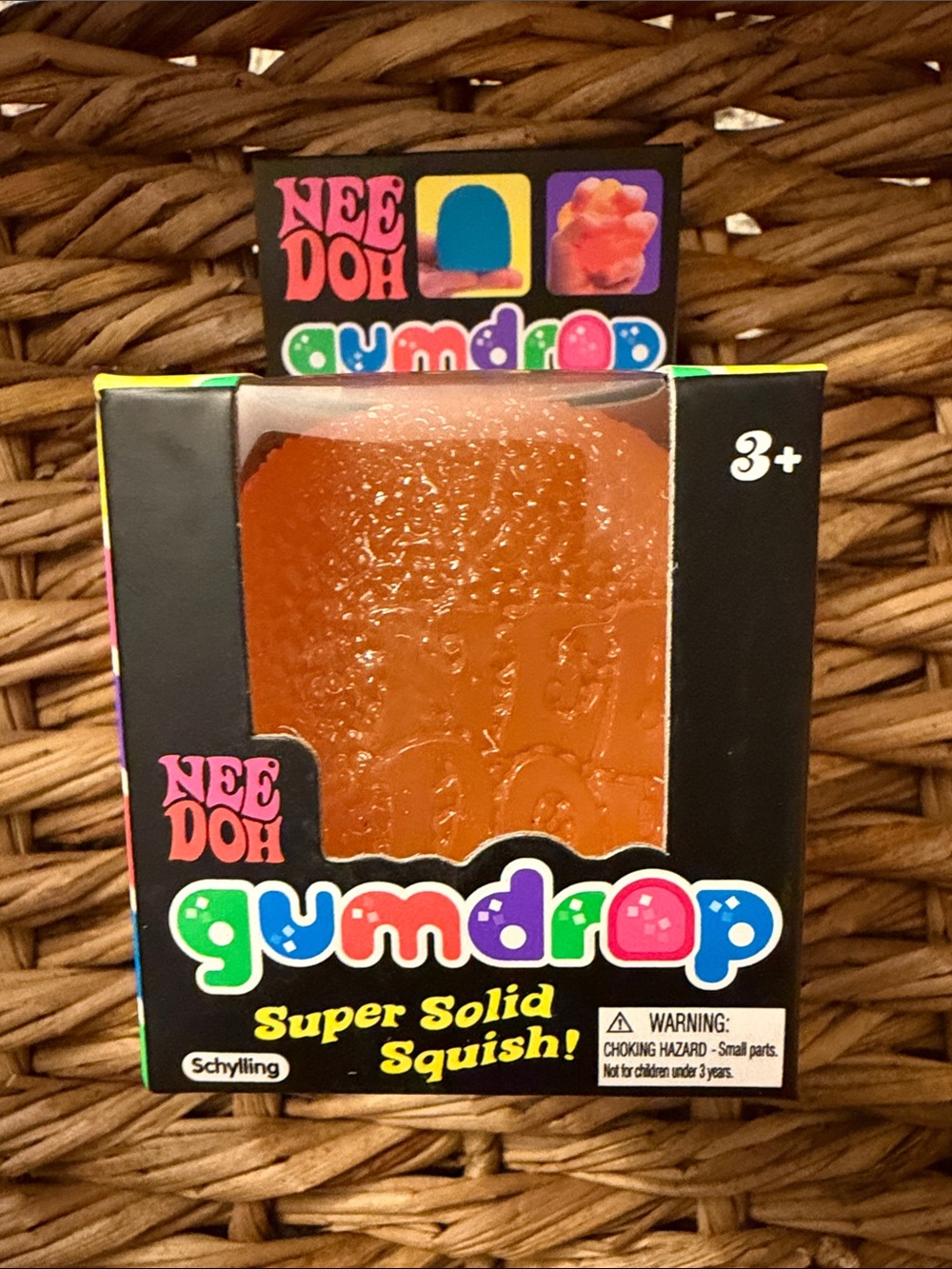 NeeDoh Gumdrop Super Solid Squish! Orange
